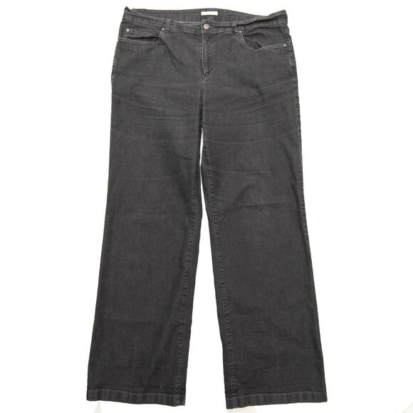 Eileen Fisher Carbon Slim Fit Full Length Organic Cotton Stretch Jeans Size 16 - Picture 1 of 12